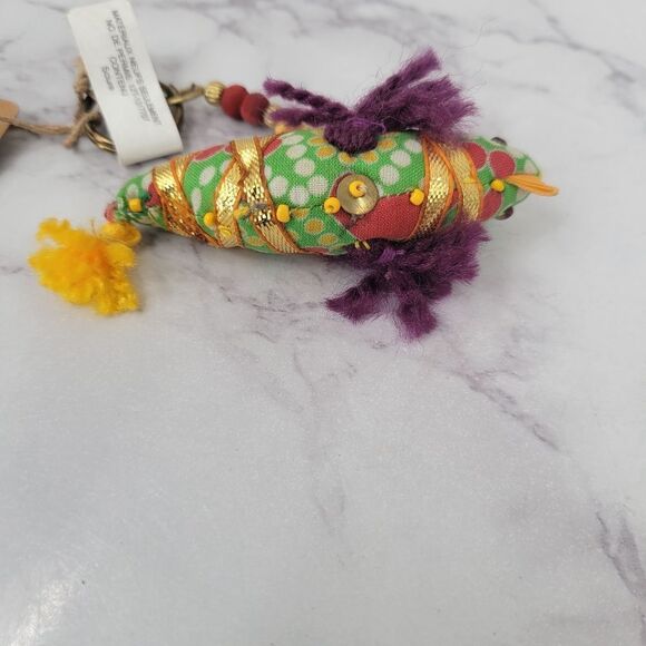 Peir 1 Vintage Keychains / Christmas Stocking Stuffers Beaded Birds NEW Gifts - Picture 10 of 13